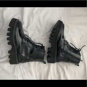 Jeffrey Campbell Patent Leather Combat Boot